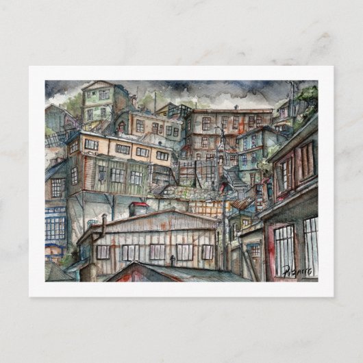 Carte Postale Invierno en los cerros de Valparaíso  (Devant)