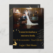 Carte Postale invitacion elegante bodas (Devant / Derrière)