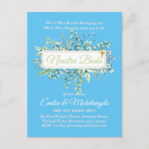 Carte Postale Invitaciones De Boda Baratas HOJAS Modernas