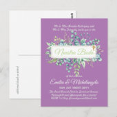 Carte Postale Invitaciones De Boda Baratas HOJAS Modernas (Devant / Derrière)