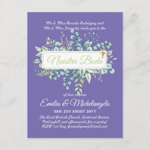 Carte Postale Invitaciones De Boda Baratas HOJAS Modernas