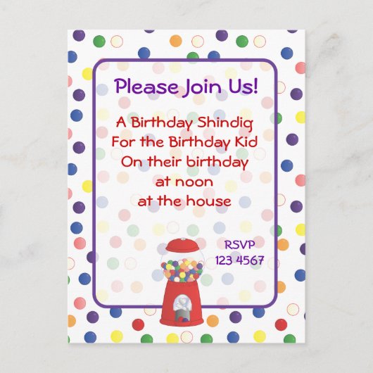 Carte Postale Invitation (Devant)