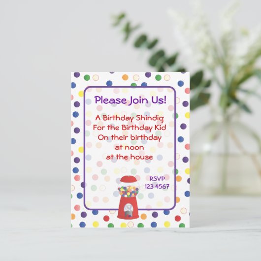 Carte Postale Invitation (Debout devant)