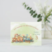 Carte postale Invitation 3e anniversaire du moteur (Debout devant)