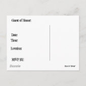 Carte postale Invitation 50e anniversaire (Personn (Dos)