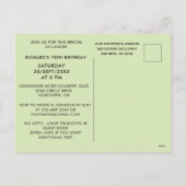 CARTE POSTALE INVITATION 70 ANS GOLF SUR MESURE (Dos)