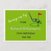 CARTE POSTALE INVITATION 70 ANS GOLF SUR MESURE (Devant)