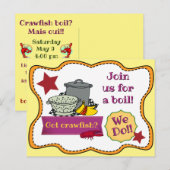 Carte Postale Invitation à ébullition de l'écrevisse (Devant / Derrière)
