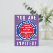 Carte Postale Invitation à la 4e fête d'anniversaire de l'enfant (Debout devant)