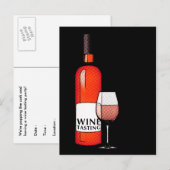 Carte Postale invitation à la dégustation de vin (Devant / Derrière)