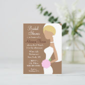 CARTE POSTALE INVITATION À LA DOUCHE À BRIDE 311-BLONDE (Debout devant)