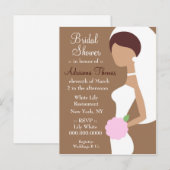 CARTE POSTALE INVITATION À LA DOUCHE À BRIDE 311-BRUNETTE (Devant / Derrière)