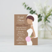 CARTE POSTALE INVITATION À LA DOUCHE À BRIDE 311-BRUNETTE (Debout devant)