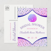 Carte Postale Invitation à la douche nuptiale de Miami Beach (Devant / Derrière)