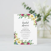 Carte Postale Invitation à la douche nuptiale fleurie du printem (Debout devant)