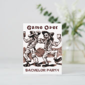 Carte Postale invitation à la fête de célibataire, invitation à  (Debout devant)