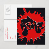 Carte Postale invitation à la fête de skate splatz (Devant / Derrière)
