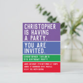 Carte Postale Invitation à la fête du 9e anniversaire de l'enfan (Debout devant)