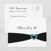 Carte Postale Invitation à la fête du ruban noir (Devant / Derrière)