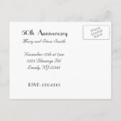 Carte Postale Invitation à la fête du ruban noir (Dos)