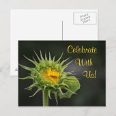 Carte Postale Invitation à la fête du tournesol (Devant / Derrière)