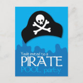 Carte Postale Invitation à la fête Pirate Pool (Devant)