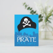 Carte Postale Invitation à la fête Pirate Pool (Debout devant)