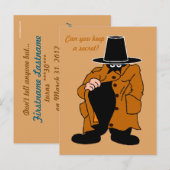 Carte Postale invitation à la fête surprise d'anniversaire secre (Devant / Derrière)