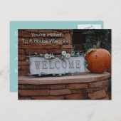 Carte postale Invitation à la maison (Devant / Derrière)