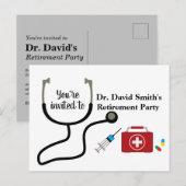 Carte Postale Invitation à la retraite (Devant / Derrière)