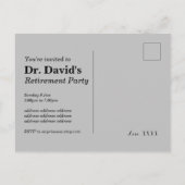 Carte Postale Invitation à la retraite (Dos)