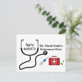 Carte Postale Invitation à la retraite (Debout devant)