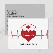 Carte Postale invitation à la retraite (Devant / Derrière)