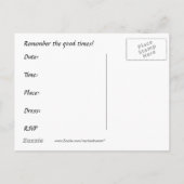 Carte Postale Invitation à la réunion de classe (Dos)