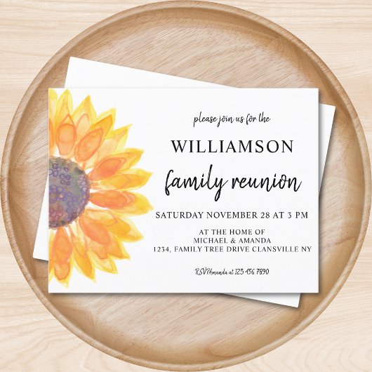 Carte postale Invitation à la réunion de famille f