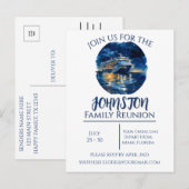 Carte postale Invitation à la réunion familiale mi (Devant / Derrière)