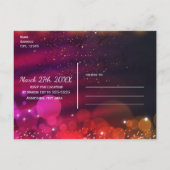 Carte Postale Invitation à la soirée du Rainbow Lights Sparkle D (Dos)