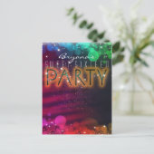 Carte Postale Invitation à la soirée du Rainbow Lights Sparkle D (Debout devant)