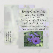 Carte Postale Invitation à la vente de jardin (Devant / Derrière)