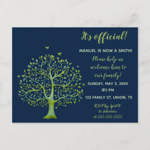 Carte Postale Invitation à l'adoption de l'arbre généalogique ve