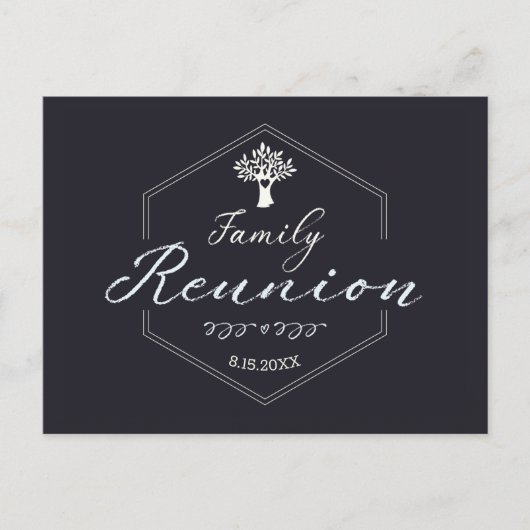 Carte Postale Invitation à l'arbre de réunion familiale (Devant)