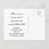 Carte Postale Invitation à l'essai de promotion de la ceinture n (Dos)