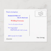 Carte Postale Invitation à l'événement, riverside (Dos)