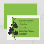 Carte Postale Invitation à l'orchidée verte (Devant / Derrière)