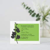 Carte Postale Invitation à l'orchidée verte (Debout devant)