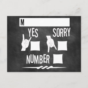 Carte Postale Invitation à participer à un mariage avec un table