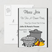 Carte Postale Invitation à un dîner (Devant / Derrière)