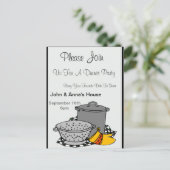 Carte Postale Invitation à un dîner (Debout devant)