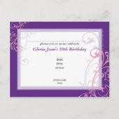 Carte Postale INVITATION À UNE FÊTE D'ANNIVERSAIRE :: fabuleux 2 (Dos)