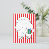 Carte Postale Invitation à une fête de l'éléphant blanc (Debout devant)
